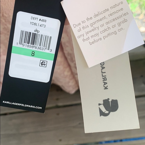 ❤️sale❤️Karl Lagerfeld | Pink Lace overlay Dress - Picture 4 of 6